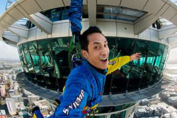 auckland sky jump skytower new zealand nz aj hackett