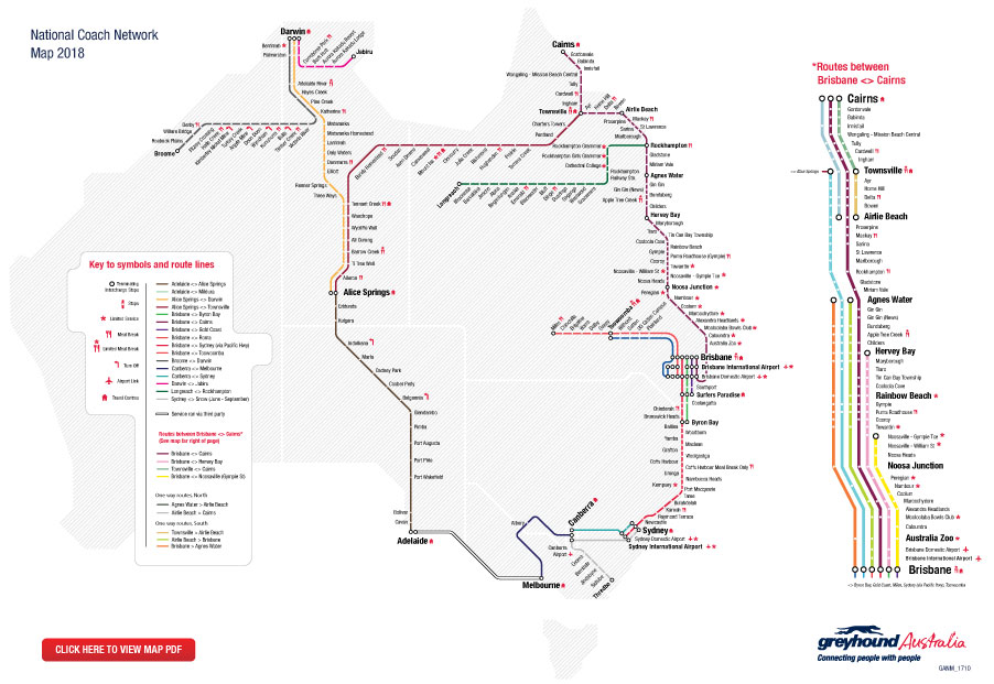 greyhound whimit australia bus pass hop on hop off route map backpacker east coast unlimited