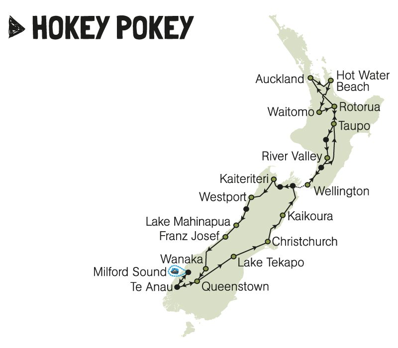 kiwi experience bus pass hokey pokey new zealand rtw backpackers