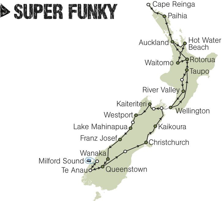 kiwi experience bus pass super funky new zealand rtw backpackers