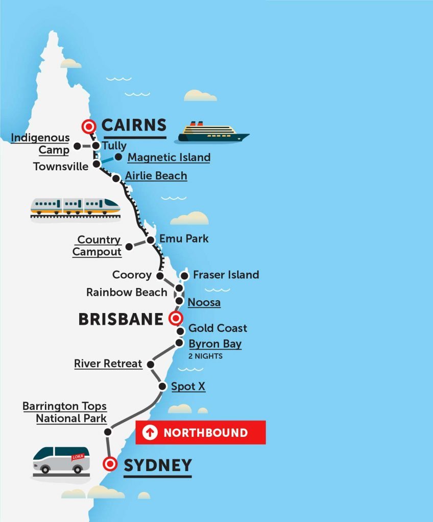 loka travel bus pass mick pass sydney cairns east coast australia