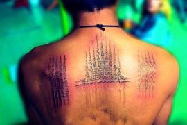 sak yant bamboo tattoo thailand bangkok south east asia