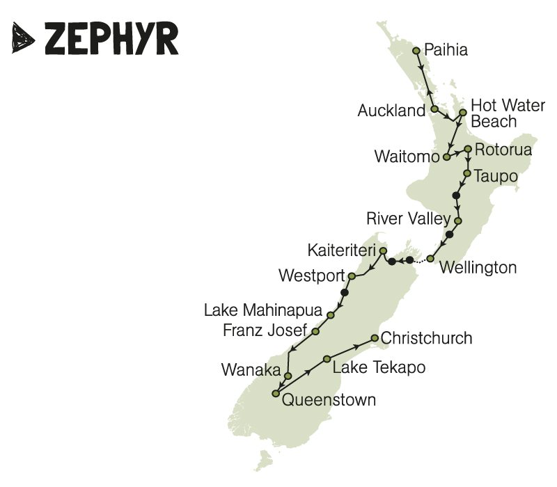 kiwi experience bus pass zephyr new zealand rtw backpackers