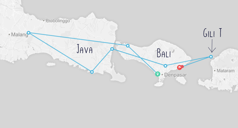 one life adventures indonesia tour bali java gili t backpacker group